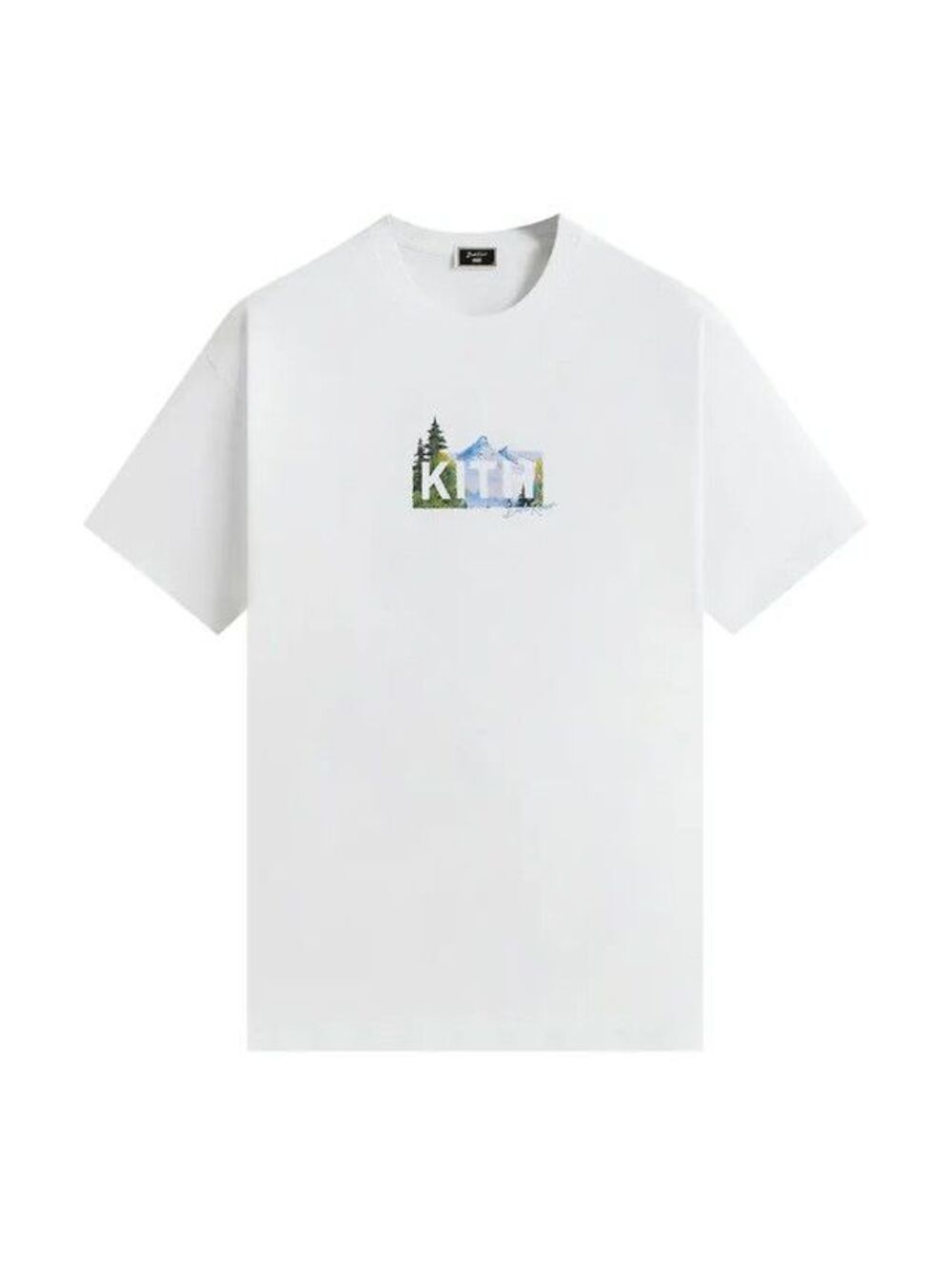 Kith for Bob Ross Mountain Classic Logo Tee White • L